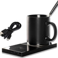 2 In 1 Heating Mug Cup Warmer Electric Wireless Charger For Home Office Coffee Milk