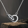 Zircon Inlaid Geometric Ring Necklace