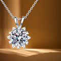 Titanium Steel Snowflake Zircon Necklace